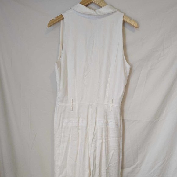 {Guess} Ilaria Cropped Wide-Leg Linen Jumpsuit - Picture 6 of 11